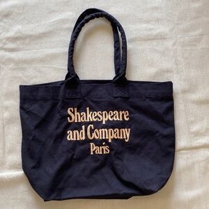 Shakespeare & Company Black Tote Bag NWOT